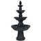 Sunnydaze Pineapple Resin Outdoor 4-Tier Water Fountain - Black